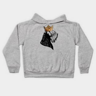 Black Russian Terrier Dog King Queen Wearing Crown Kids Hoodie